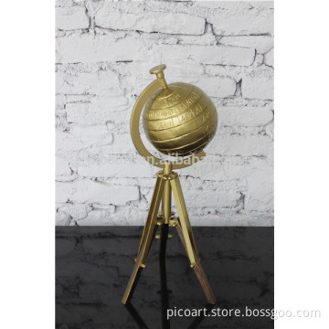 Modern globe metal sculpture